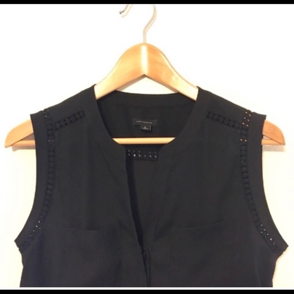 Ann Taylor office eyelet blouse